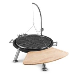 Turion Galgen-Schwenkgrill Feuerschale Ø80cm BBQ Seilzug Edelstahl -Der Grillgarten Winkels 10028486 yy 0004 logo