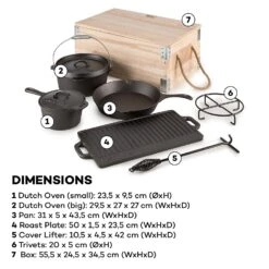 Hotrod Masterplan Dutch Oven Set 7-teilig BBQ Topfset Gusseisen -Der Grillgarten Winkels 10029164 yy 0008 logo