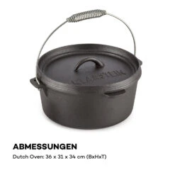 Hotrod 85 Dutch Oven BBQ-Topf 9 Qt / 8,5 Liter Gusseisen Schwarz -Der Grillgarten Winkels 10029167 de 0007 logo