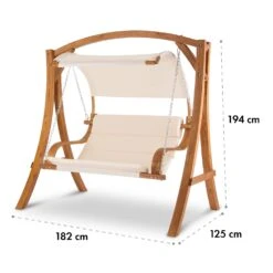 Maui Hollywoodschaukel 110 Cm 2-Sitzer Sonnensegel Polyester Lärche -Der Grillgarten Winkels 10029199 yy 0009 logo