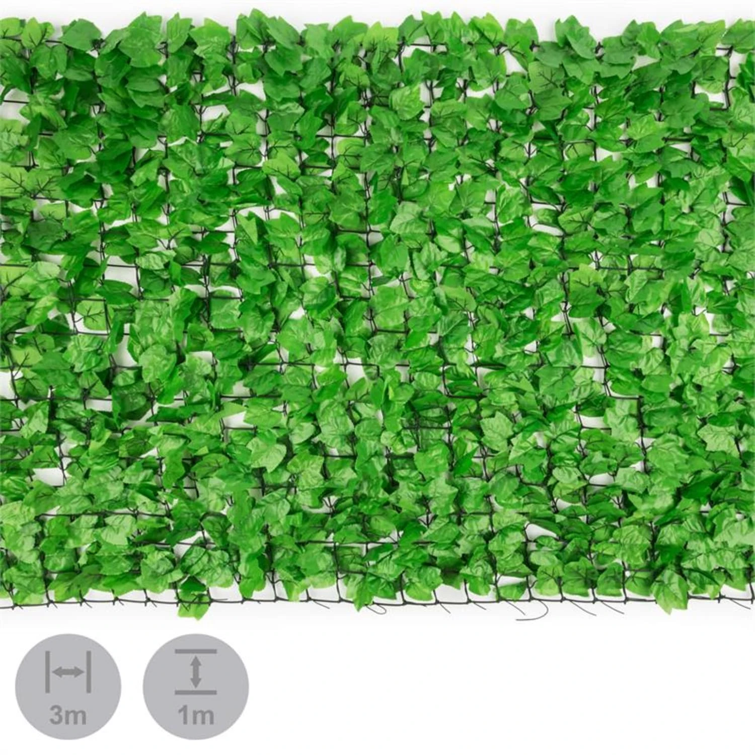 Fency Bright Ivy Sichtschutzzaun Windschutz 300x100 Cm Efeu Hellgrün – Bild 2