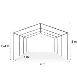Sommerfest 4x6m 500 G/m² Partyzelt Festzelt PVC Wasserdicht Feuerfest -Der Grillgarten Winkels 10029435 yy 0010 logo
