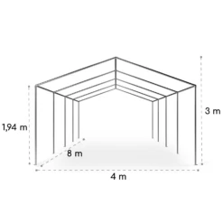 Sommerfest 4x8m 500 G/m² Partyzelt Festzelt PVC Wasserdicht Verzinkt -Der Grillgarten Winkels 10029436 yy 0010 logo