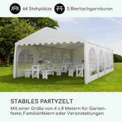 Sommerfest 4x8m 500 G/m² Partyzelt Festzelt PVC Wasserdicht Feuerfest -Der Grillgarten Winkels 10029437 de 0002 logo