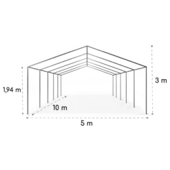 Sommerfest 5x10m 500 G/m² Partyzelt Festzelt PVC Wasserdicht Feuerfest -Der Grillgarten Winkels 10029442 yy 0010 logo