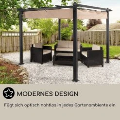 Pantheon Pergola Vordach 3x3m Aluminium Sonnendach Polyester 13 Pantheon Pergola Vordach 3x3m Aluminium Sonnendach Polyester -Der Grillgarten Winkels 10029627 DE 0006 usp