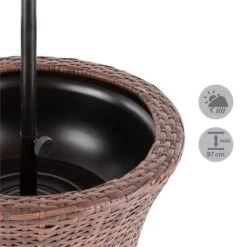 Beerboy Gartentisch Getränkekühler Ø50cm Polyrattan Bicolor Braun -Der Grillgarten Winkels 10029628 yy 0003 logo Blumfeldt Beerboy Gartentisch Polyrattan Kuehler