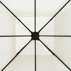 Odeon Beige Pavillon Partyzelt Festzelt 3x3m Stahl Polyester Hellbeige -Der Grillgarten Winkels 10030687 yy 0004 detail Blumfeldt Odeon Beige Pavillon Partyzelt hellbeige