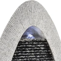 Gavarnie Wandbrunnen LED 37,5x89,5x9 Cm Oval 6W Pumpe IP 67 -Der Grillgarten Winkels 10030994 yy 0005 detail Blumfeldt Gavarnie Wandbrunnen Naturstein Optik