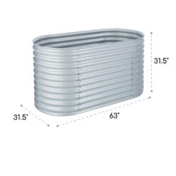 High Grow Hochbeet Gartenbeet 1,6m Zink-Alu-Beschichtung Silber -Der Grillgarten Winkels 10031113 uk 0005 logo