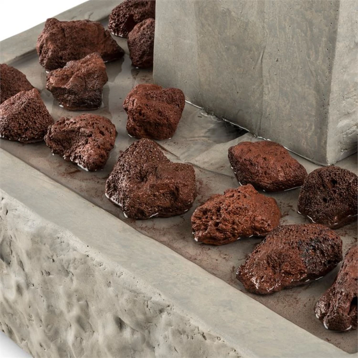 Trafalgar Gartenbrunnen 1,5m LED Fiberglas-Zement 4,5 Kg Ziersteine 8 Trafalgar Gartenbrunnen 1,5m LED Fiberglas-Zement 4,5 Kg Ziersteine – Bild 6