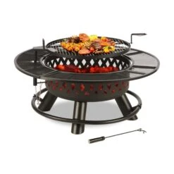 Rosario 3-in-1-Feuerschale Ø120cm | 70cm Grill | Tischplatte Stahl -Der Grillgarten Winkels 10032141 yy 0003 detail Blumfeldt Rosario 3in1 Feuerschale
