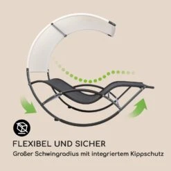 The Big Easy Schwingliege Schwarz, Wetterfest 350kg Max. UV- Schutz -Der Grillgarten Winkels 10032240 de 0003 logo