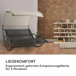 The Big Easy Schwingliege Schwarz, Wetterfest 350kg Max. UV- Schutz -Der Grillgarten Winkels 10032240 de 0005 logo