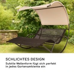 The Big Easy Schwingliege Schwarz, Wetterfest 350kg Max. UV- Schutz -Der Grillgarten Winkels 10032240 de 0007 logo