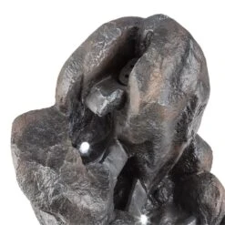 Felsquell Solar-Kaskadenbrunnen Akkubetrieb 2 KW Solarpanel 3 LEDs -Der Grillgarten Winkels 10032286 yy 0005 detail Blumfeldt Felsquell Solar Kaskadenbrunnen