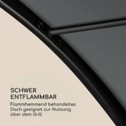 Steakhouse Grilldach 220x215x140cm PE 180 G/m² Flammhemmend Stahl Grau -Der Grillgarten Winkels 10032523 de 0009 logo