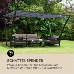 Palazzo Pavillon 4x3m Faltdach Polyester Aluminium Schwarz / Grau -Der Grillgarten Winkels 10032577 de 0002 logo