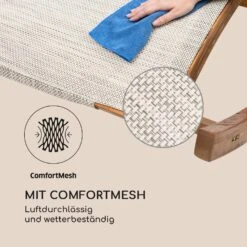 Mauritius Schwingliege Mit Dach ComfortMesh 180kg Max.wetterfest Creme -Der Grillgarten Winkels 10032587 de 0004 logo