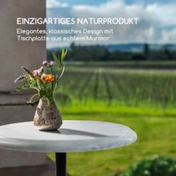 Patras-XS Bistro-Tisch Marmortischplatte Ø30cm Gusseiserner Standfuß -Der Grillgarten Winkels 10033238 de 0003 logo