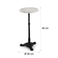 Patras-XS Bistro-Tisch Marmortischplatte Ø30cm Gusseiserner Standfuß -Der Grillgarten Winkels 10033238 yy 0008 logo Blumfeldt Patras XS Bistro Tisch Marmortischplatte