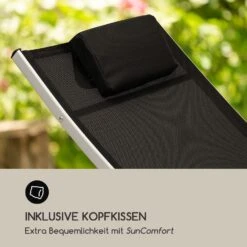 Sun Valley Sonnenliege Zusammenklappbar Kopfkissen Schwarz -Der Grillgarten Winkels 10033307 de 0004 logo