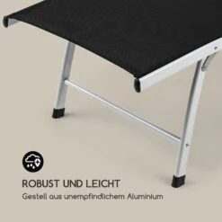 Sun Valley Sonnenliege Zusammenklappbar Kopfkissen Schwarz -Der Grillgarten Winkels 10033307 de 0008 logo