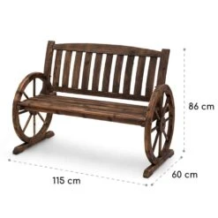 Murnau Gartenbank Flammenbehandeltes Tannenholz Braun -Der Grillgarten Winkels 10033354 yy 0007 logo Blumfeldt Murnau Gartenbank Tannenholz braun