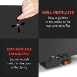 Flintstone Steel Räucherofen 1600 W Integriertes Thermometer Edelstahl -Der Grillgarten Winkels 10033372 yy 0008 logo Klarstein Flintstone Steel Raeucherofen Edelstahl