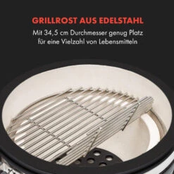 Queensize Kamado Grill Thermometer Abnehmbare Seitenteile Schwarz -Der Grillgarten Winkels 10033377 de 0003 logo