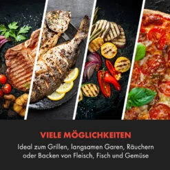 Queensize Kamado Grill Thermometer Abnehmbare Seitenteile Schwarz -Der Grillgarten Winkels 10033377 de 0005 logo