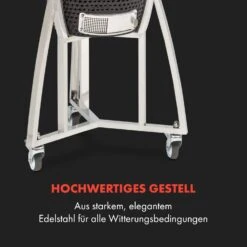 Queensize Kamado Grill Thermometer Abnehmbare Seitenteile Schwarz -Der Grillgarten Winkels 10033377 de 0008 logo