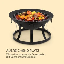 Pentos 2-in-1-Feuerschale Ø73cm Funkenschutz Ø60cm Grill Gusseisen -Der Grillgarten Winkels 10033380 de 0004 logo