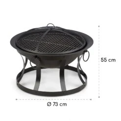 Pentos 2-in-1-Feuerschale Ø73cm Funkenschutz Ø60cm Grill Gusseisen -Der Grillgarten Winkels 10033380 yy 0009 logo