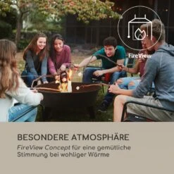 Nolana 2-in-1-Feuerschale Ø73cm Funkenschutz Ø64cm Grill Stahl Schwarz -Der Grillgarten Winkels 10033383 de 0003 logo