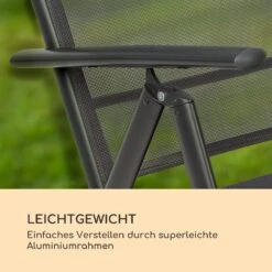 Almeria Klappstuhl 2er-Set 56,5 X 107 X 68 Cm ComfortMesh Aluminium -Der Grillgarten Winkels 10033400 de 0003 logo