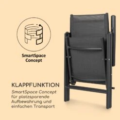 Almeria Klappstuhl 2er-Set 56,5 X 107 X 68 Cm ComfortMesh Aluminium -Der Grillgarten Winkels 10033400 de 0006 logo