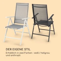 Almeria Klappstuhl 2er-Set 56,5 X 107 X 68 Cm ComfortMesh Aluminium -Der Grillgarten Winkels 10033400 de 0007 logo