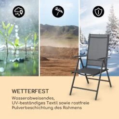 Almeria Klappstuhl 2er-Set 56,5 X 107 X 68 Cm ComfortMesh Aluminium -Der Grillgarten Winkels 10033400 de 0008 logo