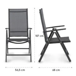 Almeria Klappstuhl 2er-Set 56,5 X 107 X 68 Cm ComfortMesh Aluminium -Der Grillgarten Winkels 10033400 yy 0010 logo Blumfeldt Almeria Klappstuhl 2er Set Anthrazit