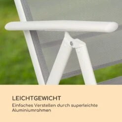 Almeria Klappstuhl 2er-Set 56,5x107x68 Cm ComfortMesh Aluminium -Der Grillgarten Winkels 10033401 de 0003 logo