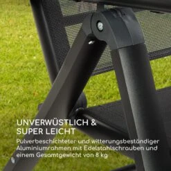 Pomporto Lounge Liegestuhl 70/30 PVC/PE Aluminium 7-Stufen Anthrazit -Der Grillgarten Winkels 10033409 de 0004 logo