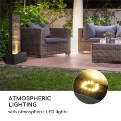 Raincastle Gartenbrunnen 12 LEDs 8W IPX8 Indoor & Outdoor -Der Grillgarten Winkels 10033428 yy 0007 logo Blumfeldt Raincastle Gartenbrunnen 12 LEDs