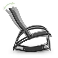 Beverly Wood Sonnenliege Schaukelstuhl Aluminium Schwarz -Der Grillgarten Winkels 10033453 yy 0008 detail Blumfeldt Beverly Wood Sonnenliege schwarz