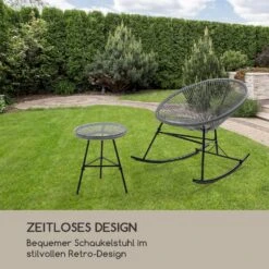 Roqueta Schaukelstuhl Retro-Design 4mm-Geflecht Grau -Der Grillgarten Winkels 10033465 de 0003 logo