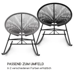 Roqueta Schaukelstuhl Retro-Design 4mm-Geflecht Grau -Der Grillgarten Winkels 10033465 de 0004 logo