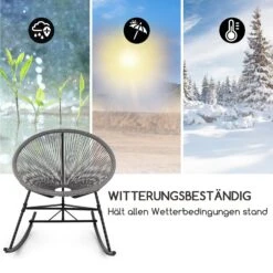 Roqueta Schaukelstuhl Retro-Design 4mm-Geflecht Grau -Der Grillgarten Winkels 10033465 de 0005 logo