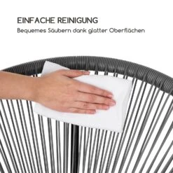 Roqueta Schaukelstuhl Retro-Design 4mm-Geflecht Grau -Der Grillgarten Winkels 10033465 de 0007 logo