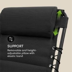 California Dreaming Sonnenliege, Polsterung, Stahlrahmen, Schwarz -Der Grillgarten Winkels 10033474 yy 0007 logo Blumfeldt California Dreaming Sonnenliege schwarz