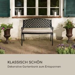 Pozzilli BL Gartenbank Aluminiumguss Witterungsbeständig Schwarz -Der Grillgarten Winkels 10033486 de 0002 logo